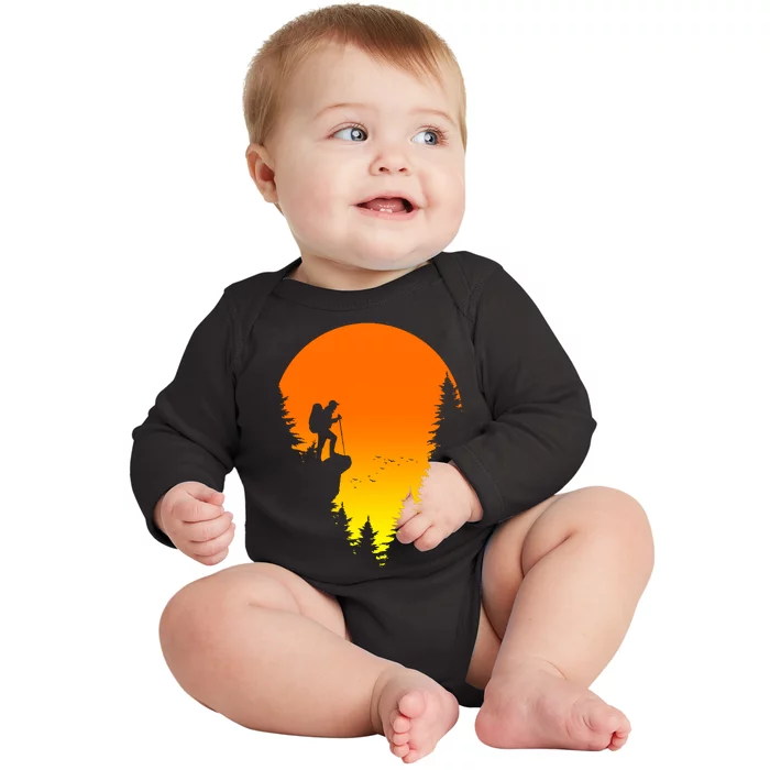 Sunset Hiking Baby Long Sleeve Bodysuit