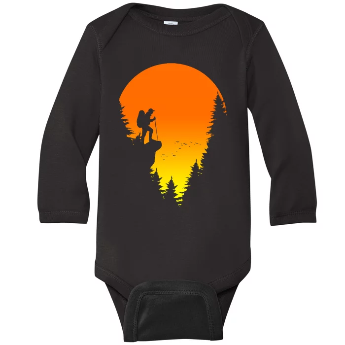 Sunset Hiking Baby Long Sleeve Bodysuit