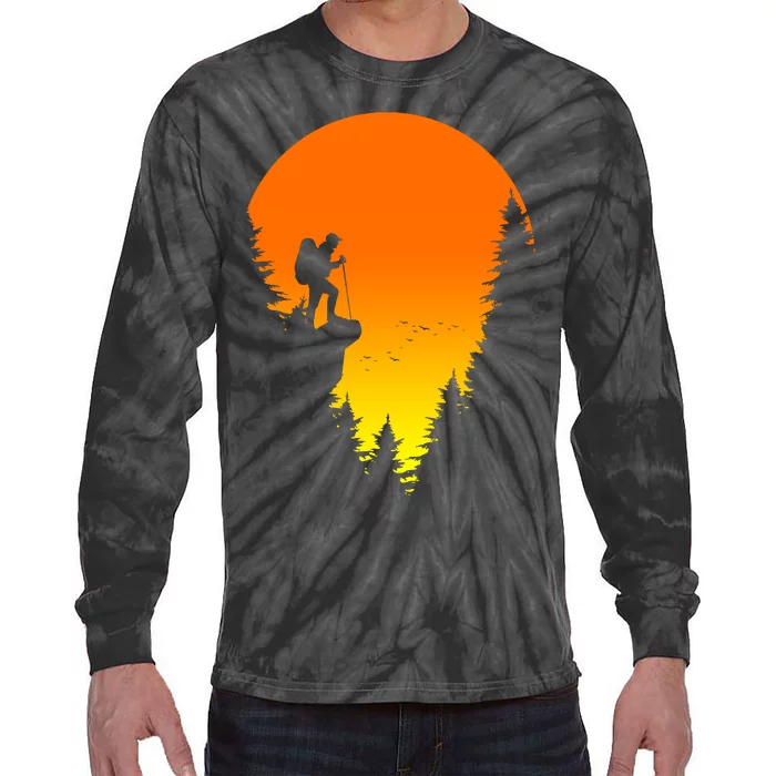 Sunset Hiking Tie-Dye Long Sleeve Shirt