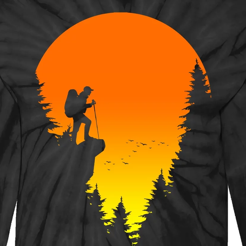 Sunset Hiking Tie-Dye Long Sleeve Shirt