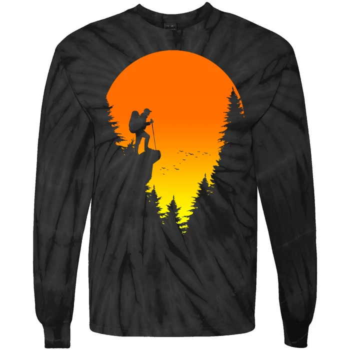 Sunset Hiking Tie-Dye Long Sleeve Shirt