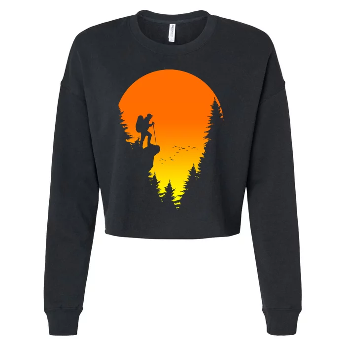 Sunset Hiking Cropped Pullover Crew