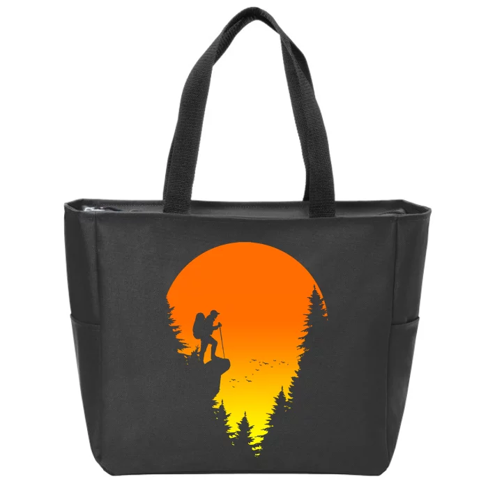 Sunset Hiking Zip Tote Bag