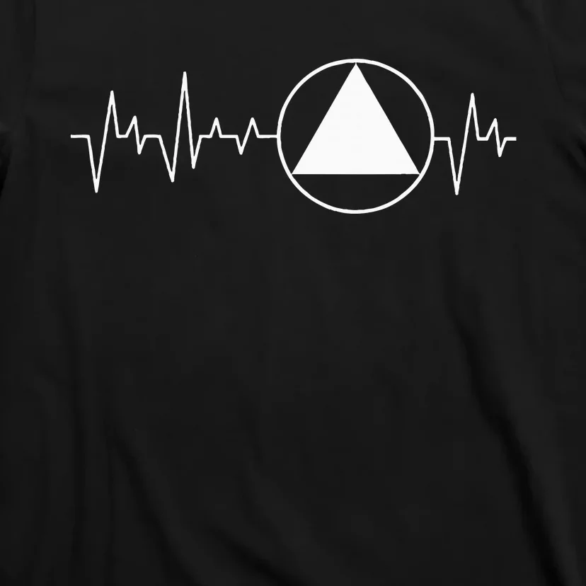 Sobriety Heartbeat Sober Recovery Abstinence Aa Na T-Shirt