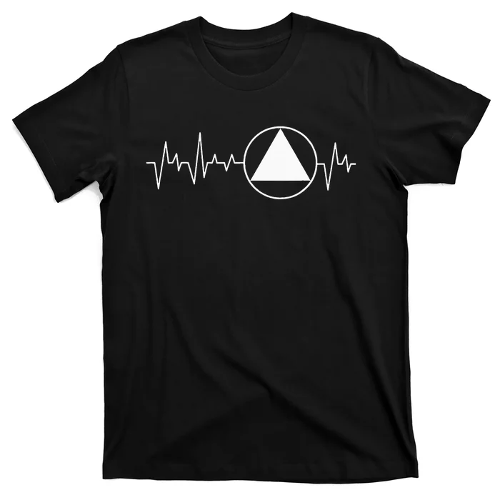 Sobriety Heartbeat Sober Recovery Abstinence Aa Na T-Shirt