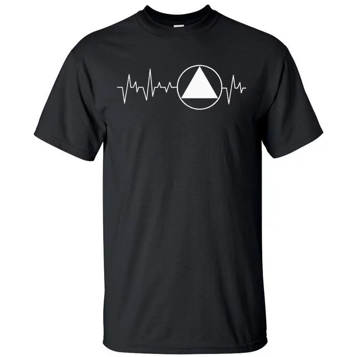 Sobriety Heartbeat Sober Recovery Abstinence Aa Na Tall T-Shirt