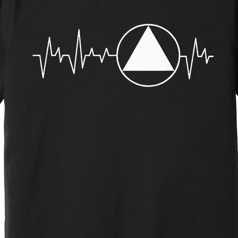 Sobriety Heartbeat Sober Recovery Abstinence Aa Na Premium T-Shirt