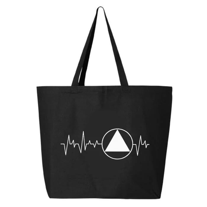 Sobriety Heartbeat Sober Recovery Abstinence Aa Na 25L Jumbo Tote