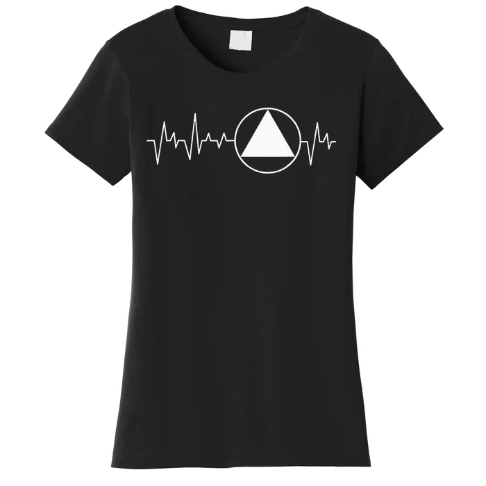 Sobriety Heartbeat Sober Recovery Abstinence Aa Na Women's T-Shirt