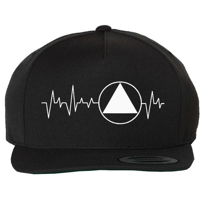 Sobriety Heartbeat Sober Recovery Abstinence Aa Na Wool Snapback Cap