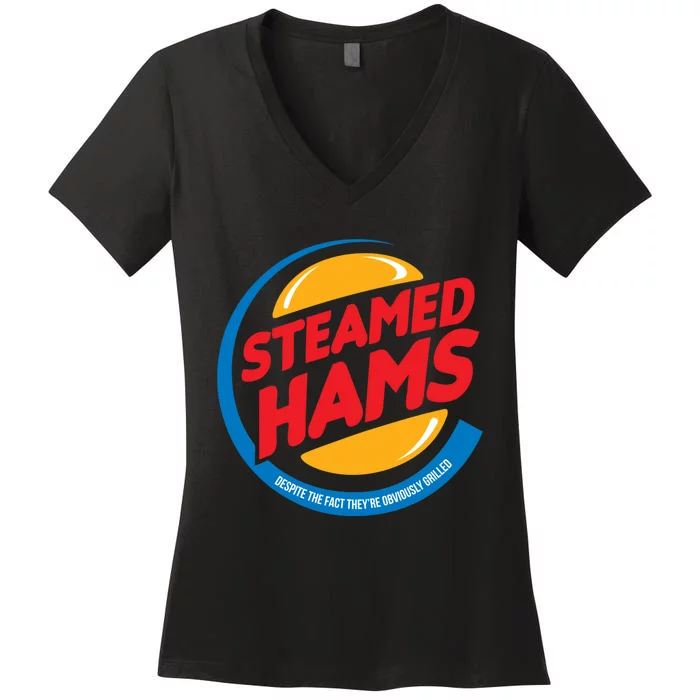 Steamed Hams Women's V-Neck T-Shirt