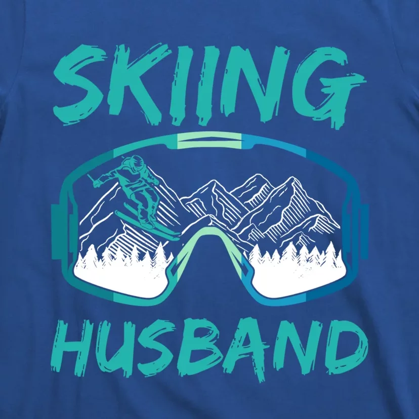 Skiing Husband Skier Lover Winter Sports Ski Gift T-Shirt