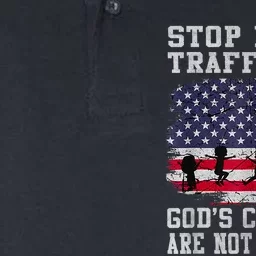 Stop Human Trafficking Gods Children Are Not For Sale America Flag Softstyle Adult Sport Polo