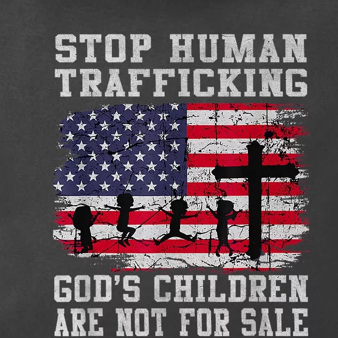 Stop Human Trafficking Gods Children Are Not For Sale America Flag Zip Tote Bag