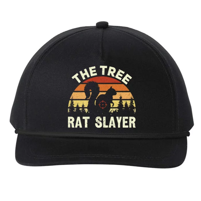 Squirrel Hunter The Tree Rat Slayer Retro Squirrel Hunting Gift Snapback Five-Panel Rope Hat