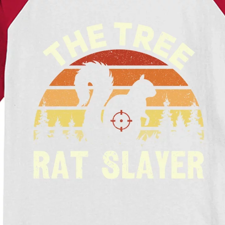 Squirrel Hunter The Tree Rat Slayer Retro Squirrel Hunting Gift Kids Colorblock Raglan Jersey