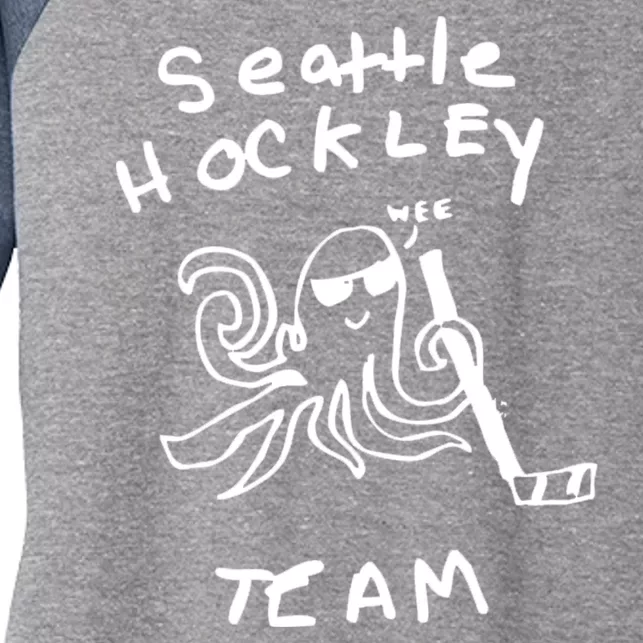 Seattle Hockey Team Wee Women's Tri-Blend 3/4-Sleeve Raglan Shirt