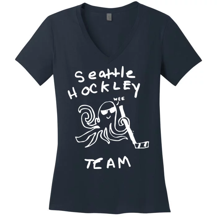 Seattle Hockey Team Wee Women's V-Neck T-Shirt