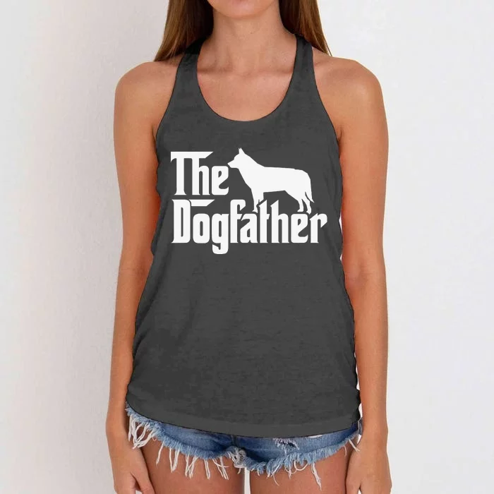 Siberian Husky The Dogfather Women's Knotted Racerback Tank