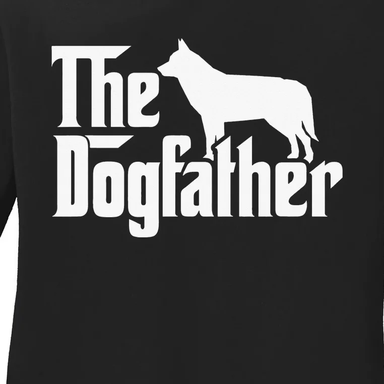 Siberian Husky The Dogfather Ladies Long Sleeve Shirt