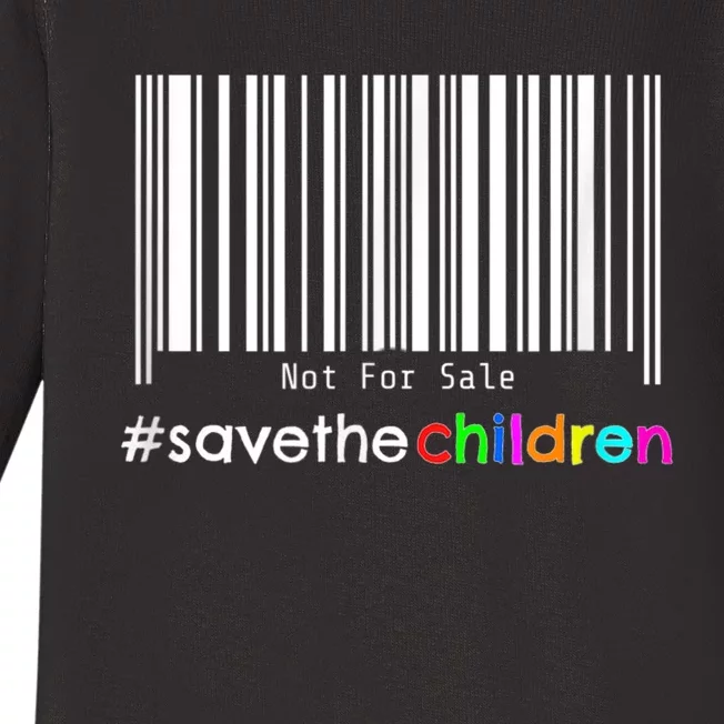 Stop Human Trafficking Bar Code Children Are Not For Sale Baby Long Sleeve Bodysuit