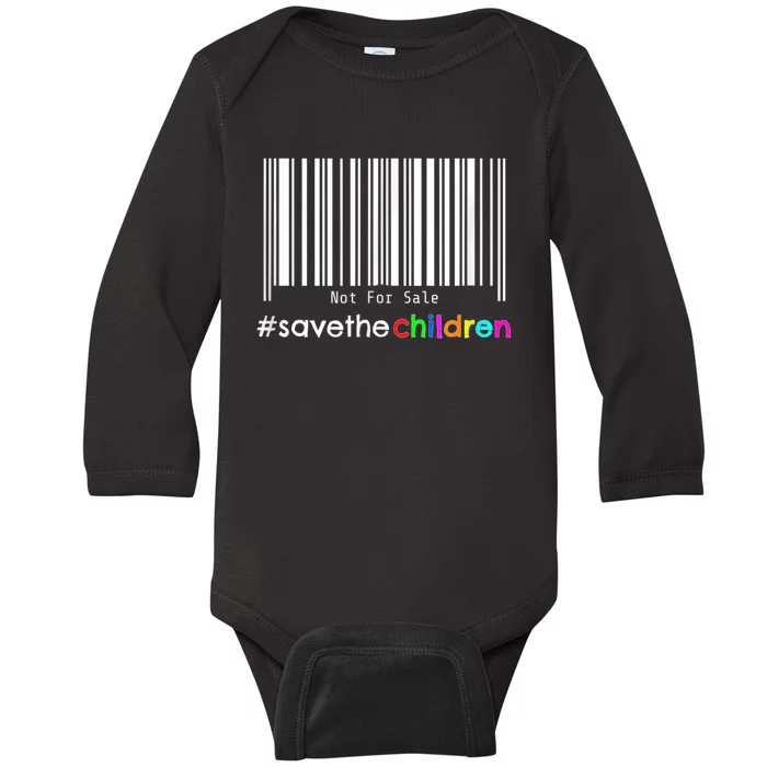 Stop Human Trafficking Bar Code Children Are Not For Sale Baby Long Sleeve Bodysuit