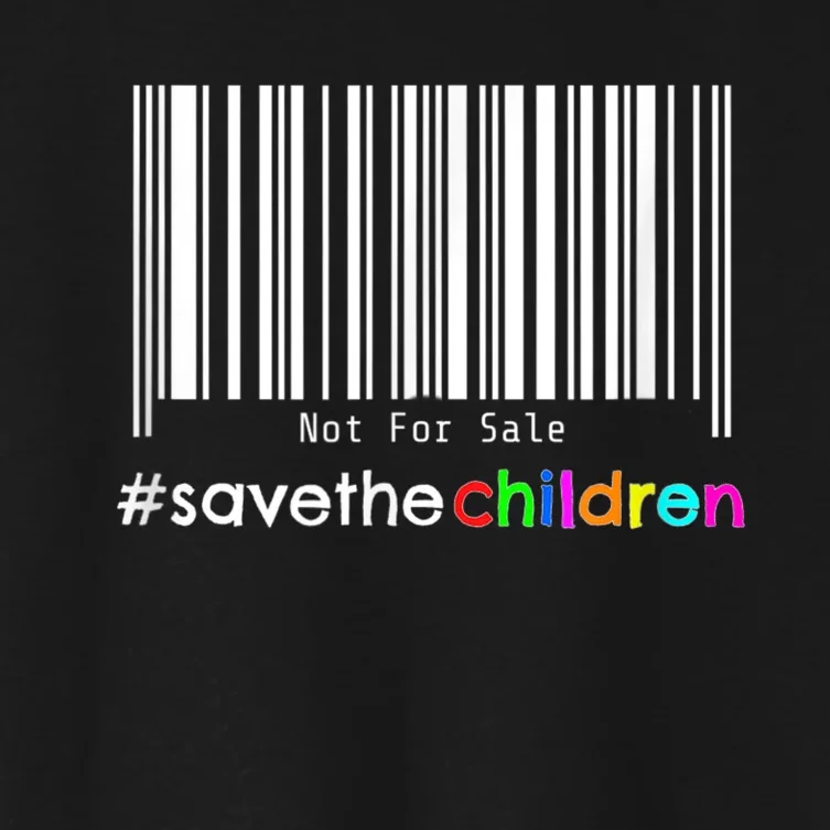 Stop Human Trafficking Bar Code Children Are Not For Sale Women's Crop Top Tee