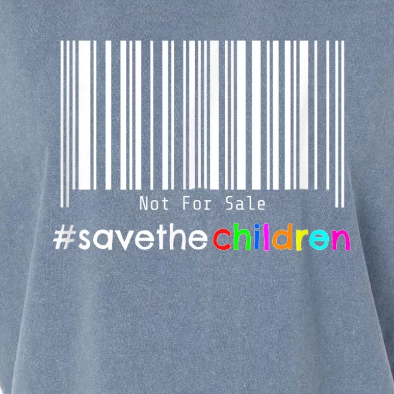 Stop Human Trafficking Bar Code Children Are Not For Sale Garment-Dyed Women's Muscle Tee