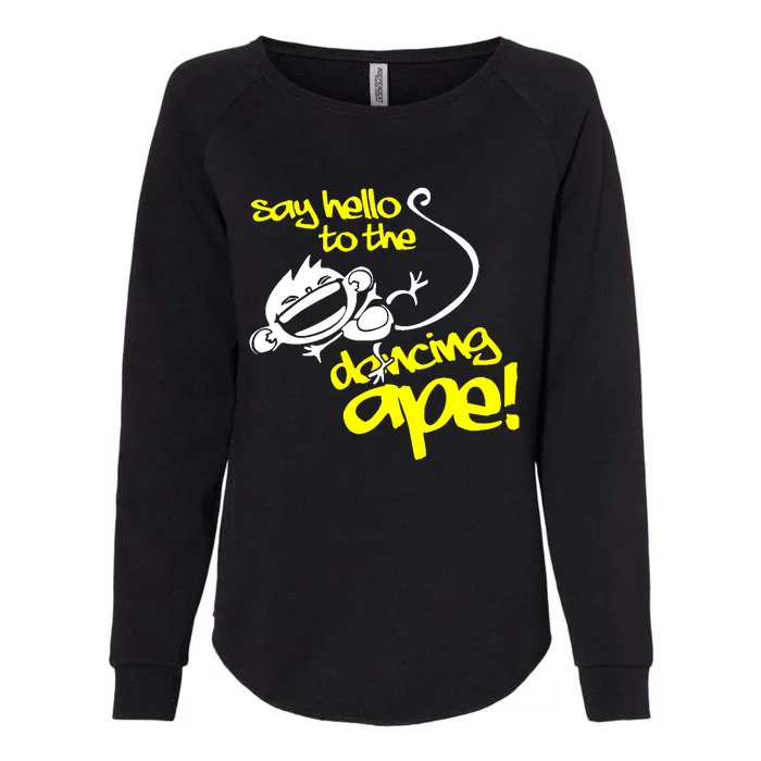 Say Hello To The Dancing Ape Womens California Wash Sweatshirt