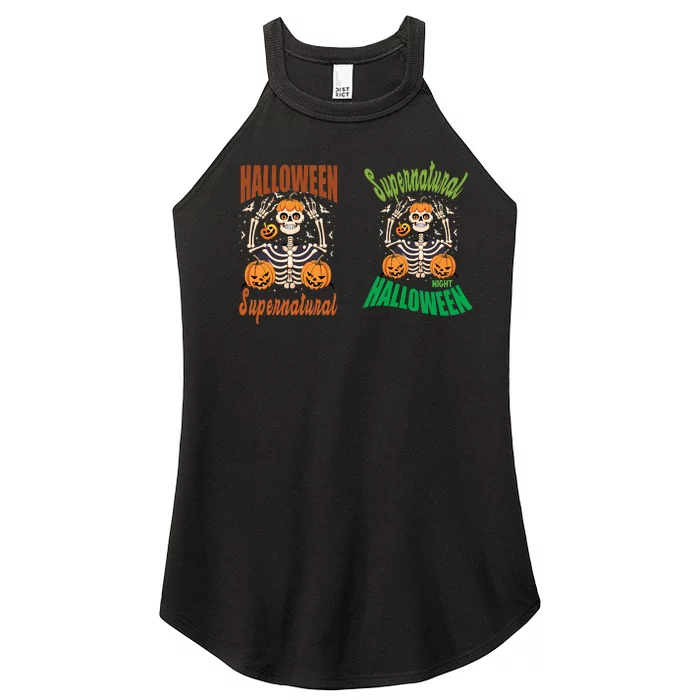 Supernatural Halloween Themed Graphic Women’s Perfect Tri Rocker Tank