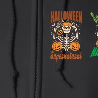 Supernatural Halloween Themed Graphic Full Zip Hoodie