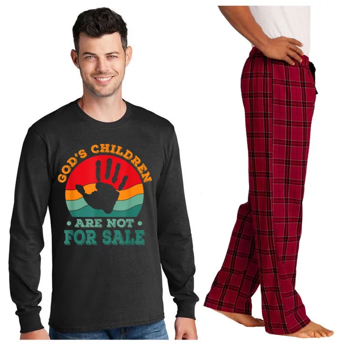 Stop Human Trafficking Gods Children Are Not For Sale Long Sleeve Pajama Set