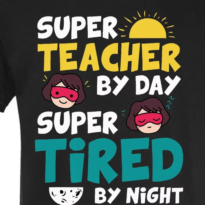 Super Hero Teacher Superheroes Funny Garment-Dyed Heavyweight T-Shirt