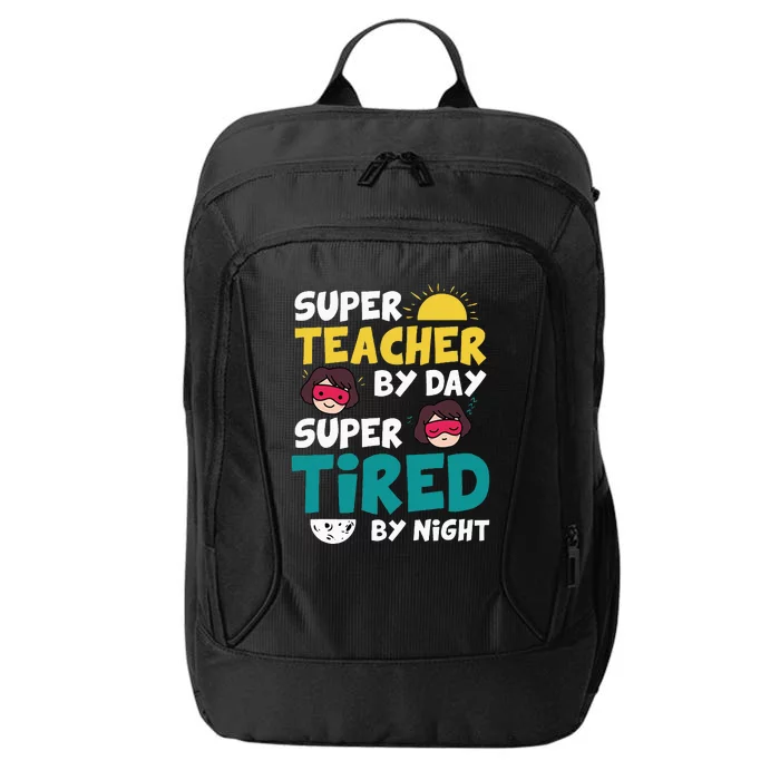 Super Hero Teacher Superheroes Funny City Backpack