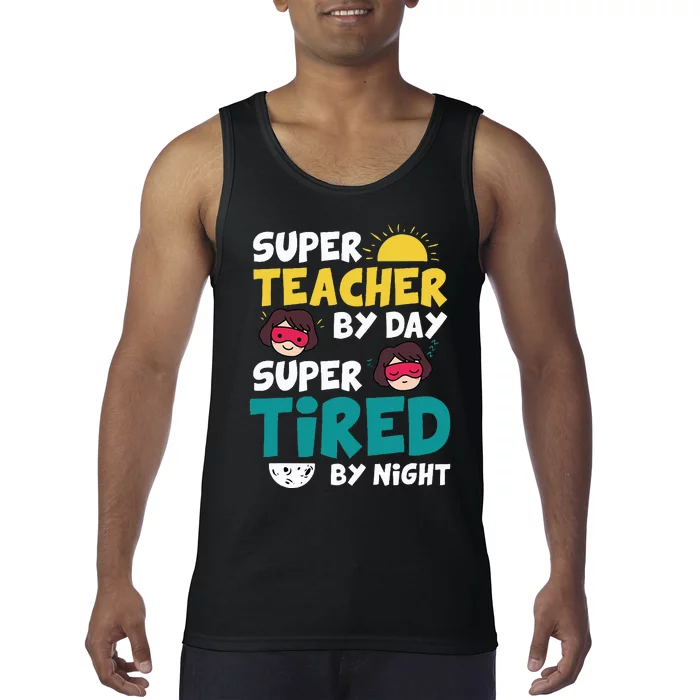 Super Hero Teacher Superheroes Funny Tank Top