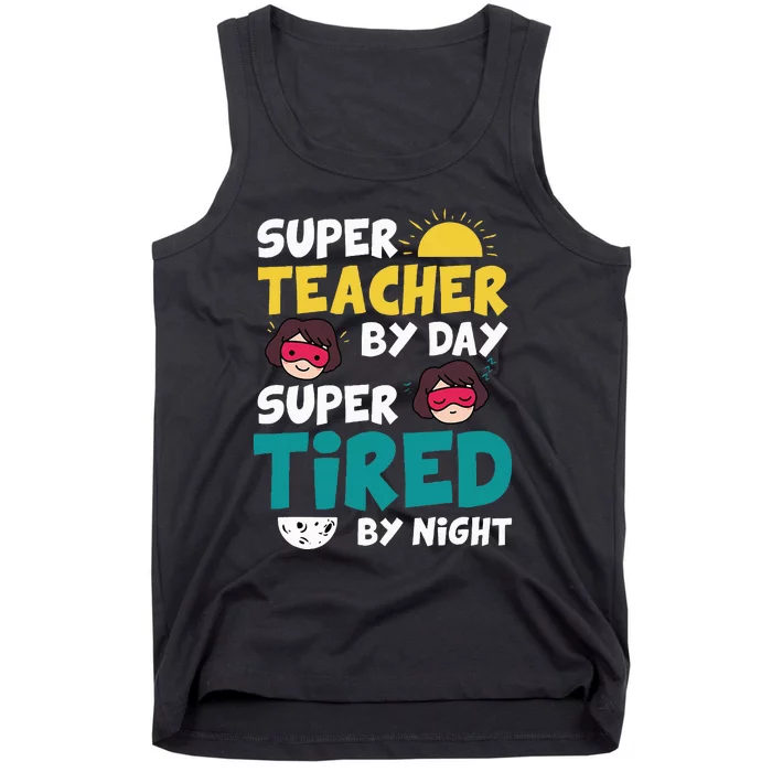 Super Hero Teacher Superheroes Funny Tank Top