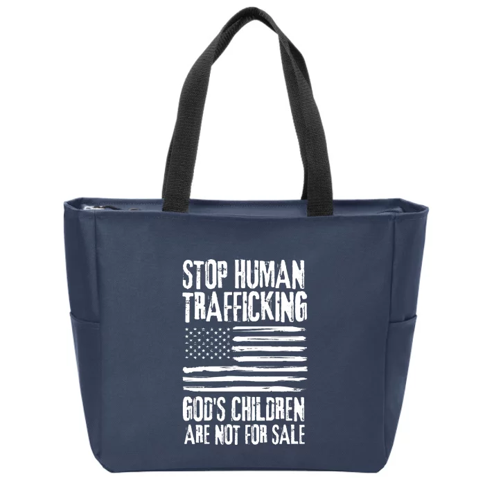 Stop Human Trafficking Gods Children Are Not For Sale Zip Tote Bag