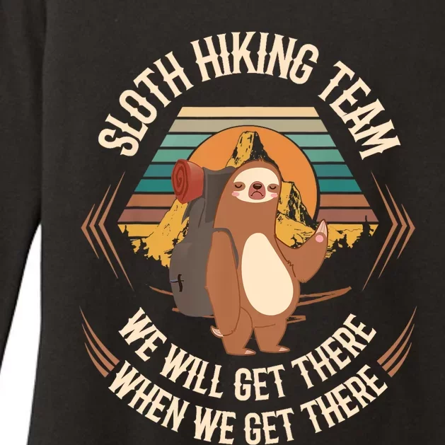 Sloth Hiking Team We Will Get There When We Get There Sloth Womens CVC Long Sleeve Shirt