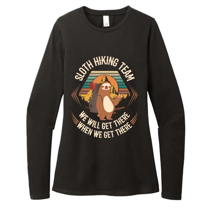 Sloth Hiking Team We Will Get There When We Get There Sloth Womens CVC Long Sleeve Shirt