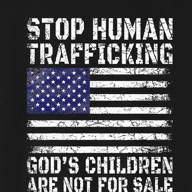 Stop Human Trafficking Gods Children Are Not For Sale Women's Crop Top Tee