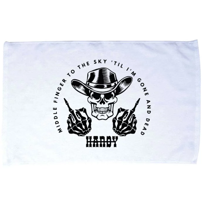 Skeleton Hand To The Sky Funny Skull Microfiber Hand Towel