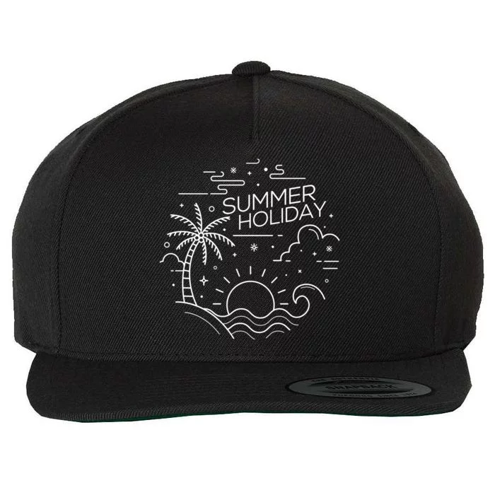 Summer Holiday Tropical Vacation Wool Snapback Cap