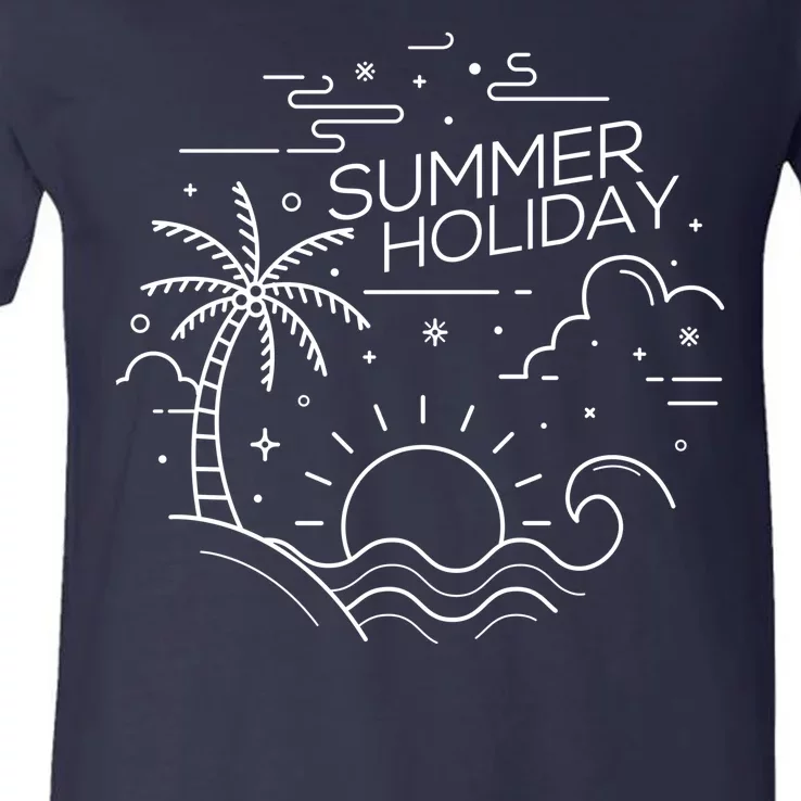 Summer Holiday Tropical Vacation V-Neck T-Shirt