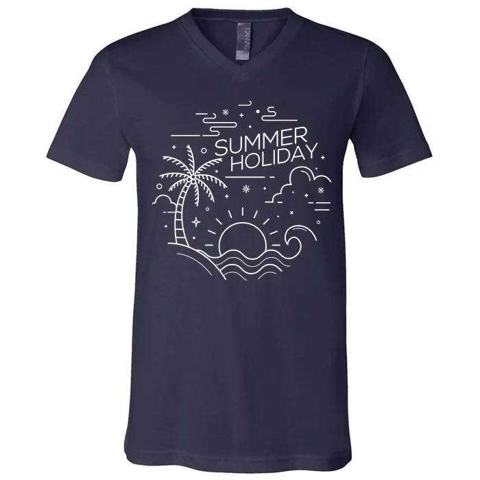 Summer Holiday Tropical Vacation V-Neck T-Shirt