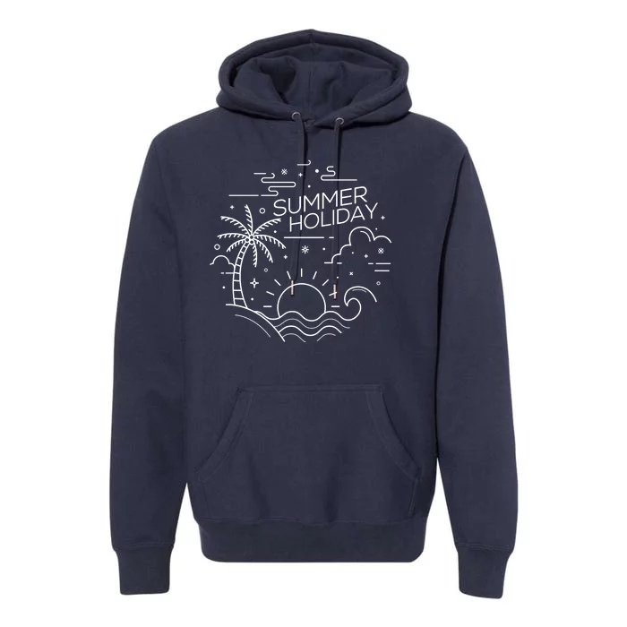 Summer Holiday Tropical Vacation Premium Hoodie