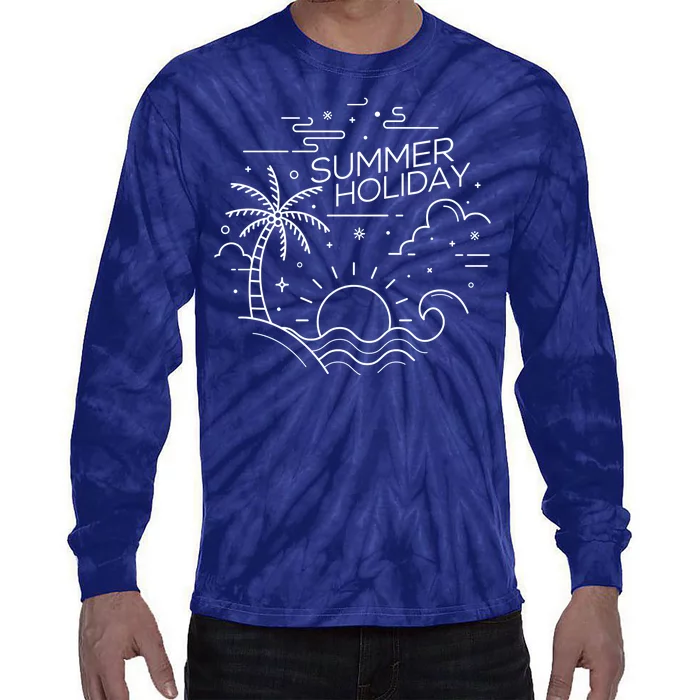 Summer Holiday Tropical Vacation Tie-Dye Long Sleeve Shirt