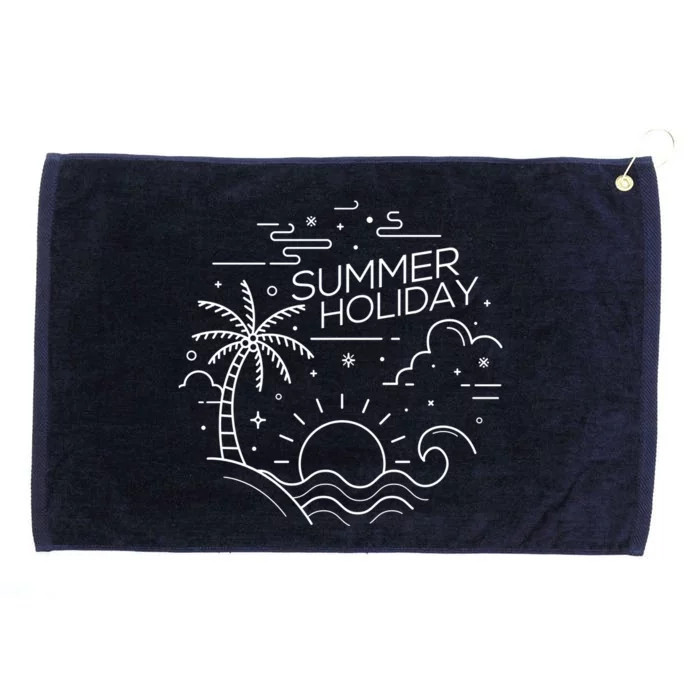 Summer Holiday Tropical Vacation Grommeted Golf Towel