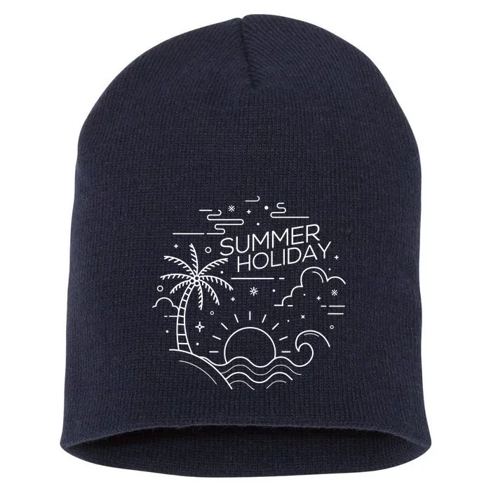 Summer Holiday Tropical Vacation Short Acrylic Beanie