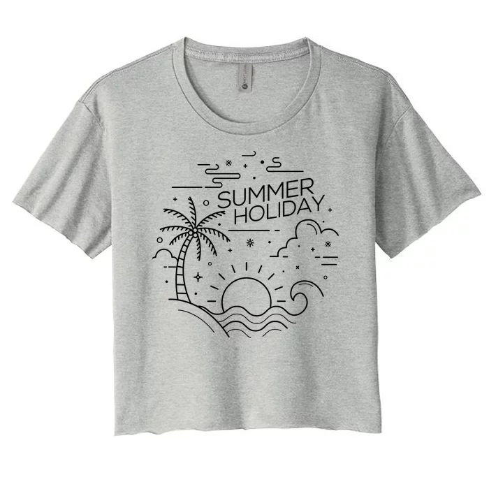 Summer Holiday Tropical Vacation Women's Crop Top Tee