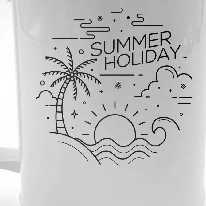 Summer Holiday Tropical Vacation Front & Back Beer Stein